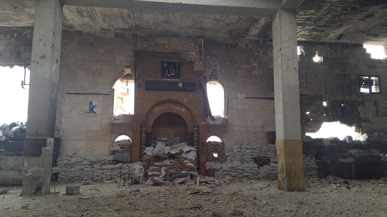 Halep'te SDG/PKK'nın işgal ettiği Al Hasan Camii