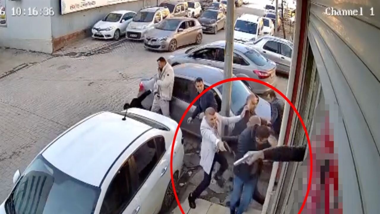 Mardin'de hastane önünde silahlı kavganın görüntüleri ortaya çıktı