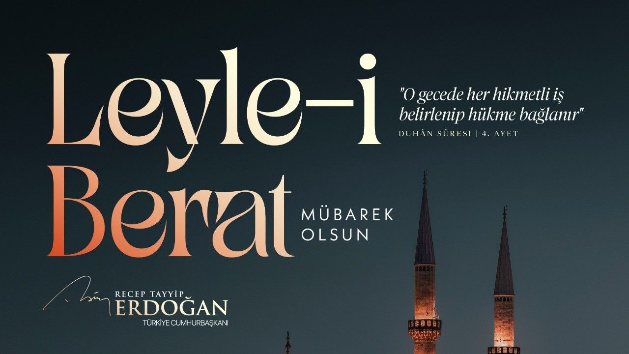 Cumhurbaşkanı Erdoğan'dan Berat Kandili mesajı