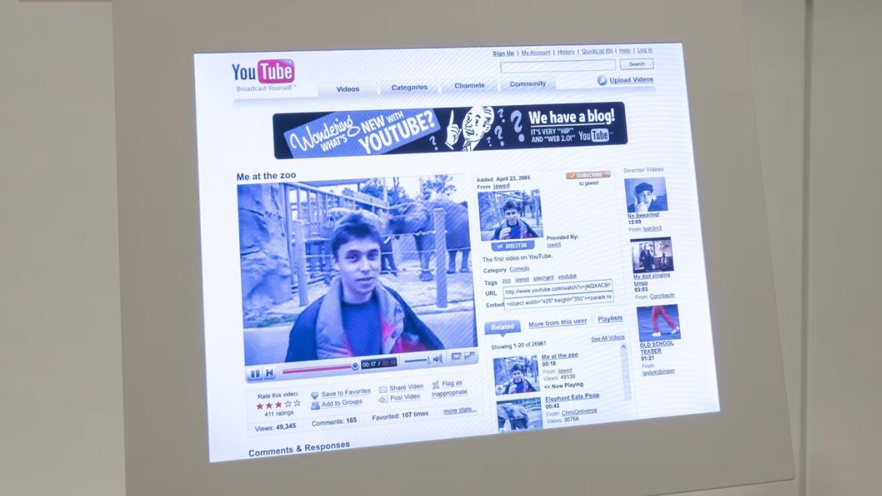 YouTube'a yüklenen ilk video satıldı