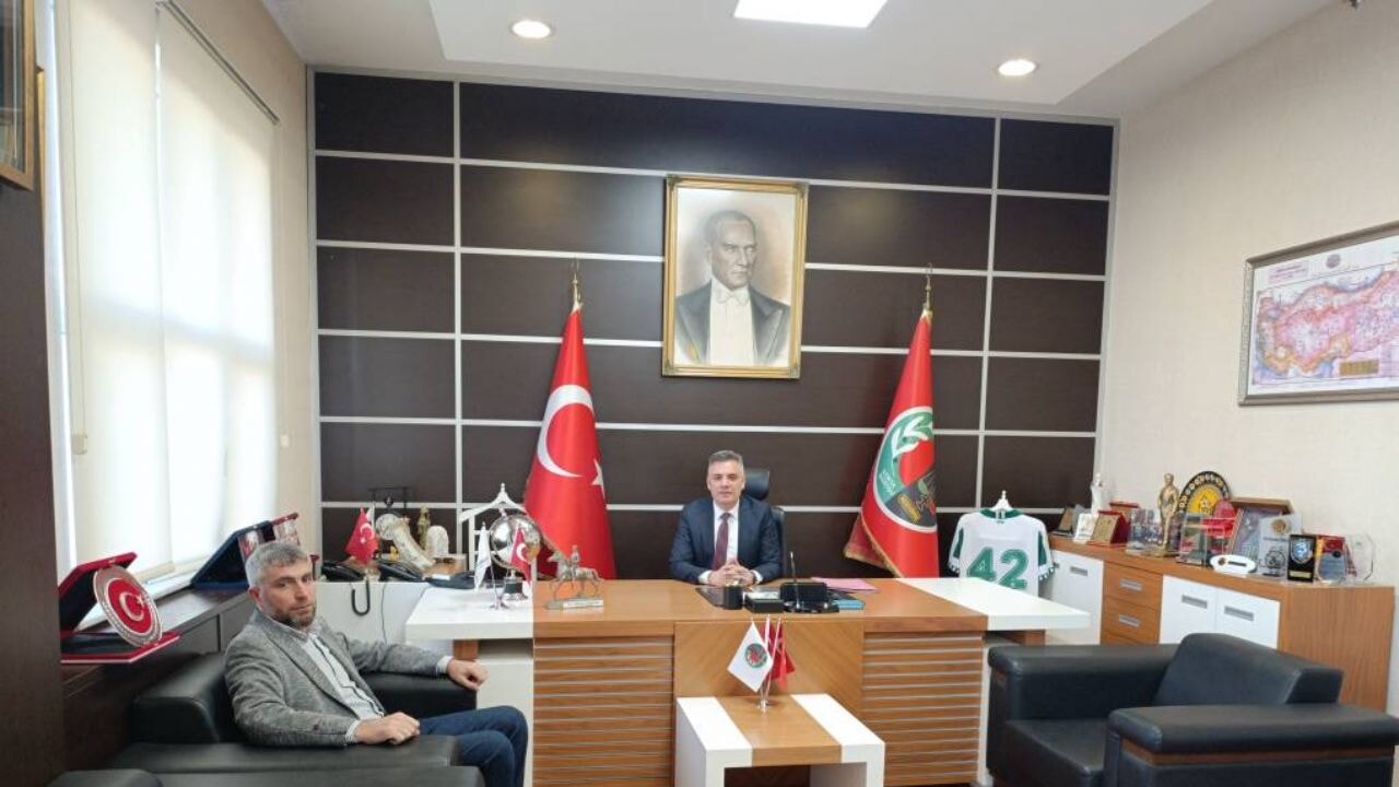 Timetürk Konya Temsilcisi Cengiz Çetinkaya, Konya Baro Başkanı Av. Oktay Unkur'u Ziyaret Etti