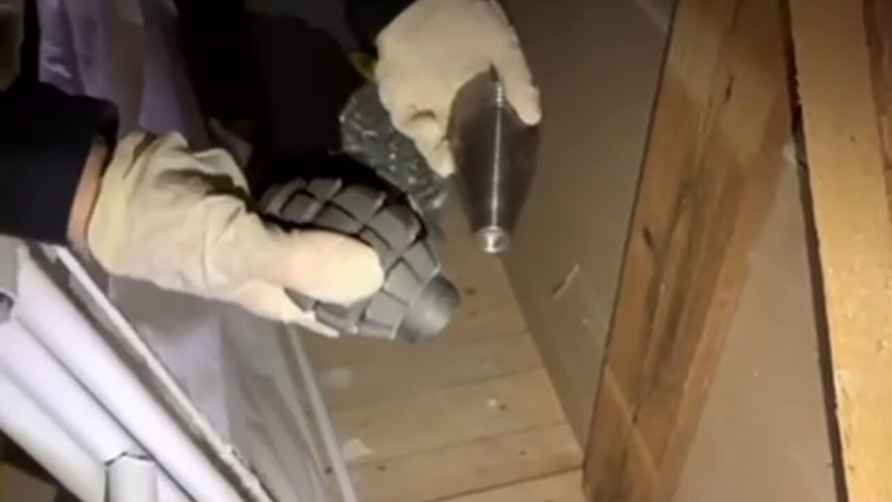 Uyuşturucu baskınında el bombası, havan topu çıktı