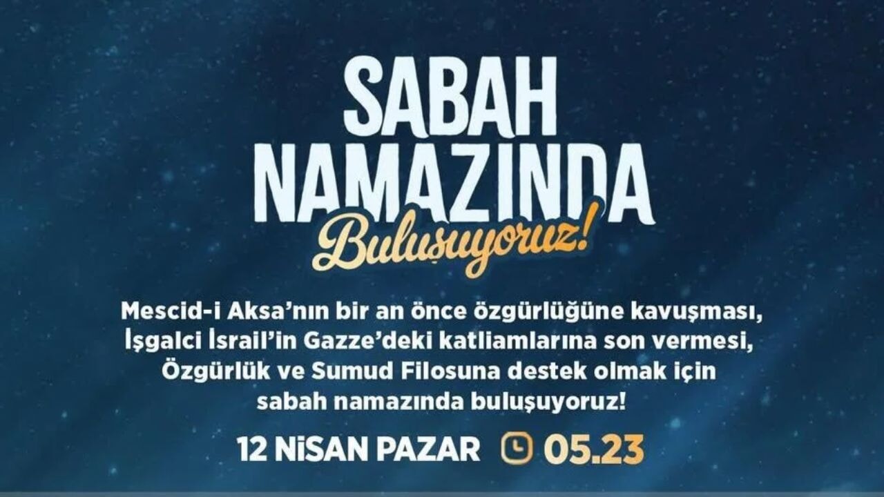 Türkiye, Filistin için sabah namazında buluşuyor