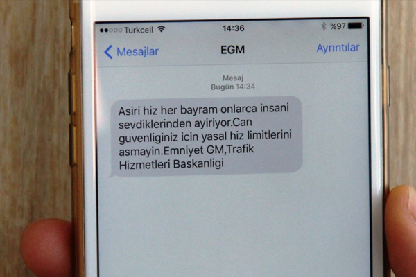 Emniyetten sürücülere SMS’li uyarı