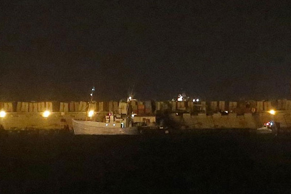 Özgürlük filosu Tekne Aşdot Limanı'nda