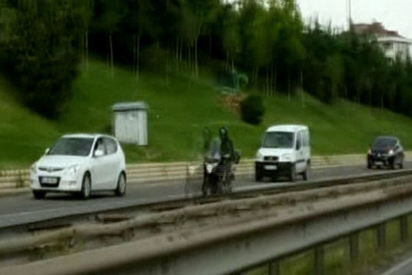 Zincirleme trafik ihlali kamerada