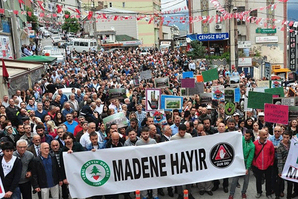 Artvin'de maden yürüyüşü