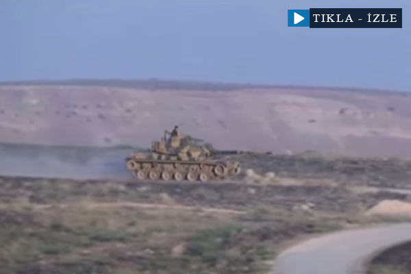 Türk tankını gören IŞİD militanları böyle kaçtı