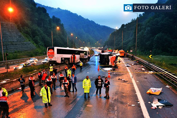 TEM'deki kaza yerinden ilk görüntüler