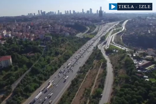İstanbul trafiği havadan görüntülendi