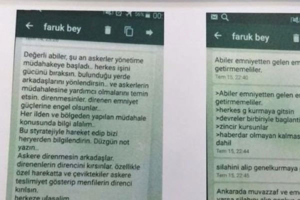 Emniyet Müdürü'nün telefonunda cuntaya destek mesajları çıktı