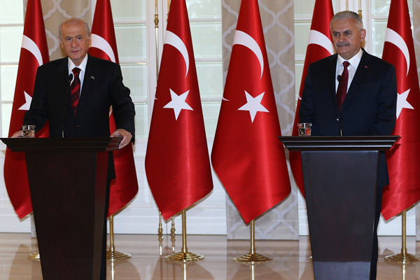 Yıldırım ve Bahçeli'den ortak basın açıklaması