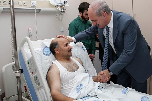 Kurtulmuş, yaralıları ziyaret etti