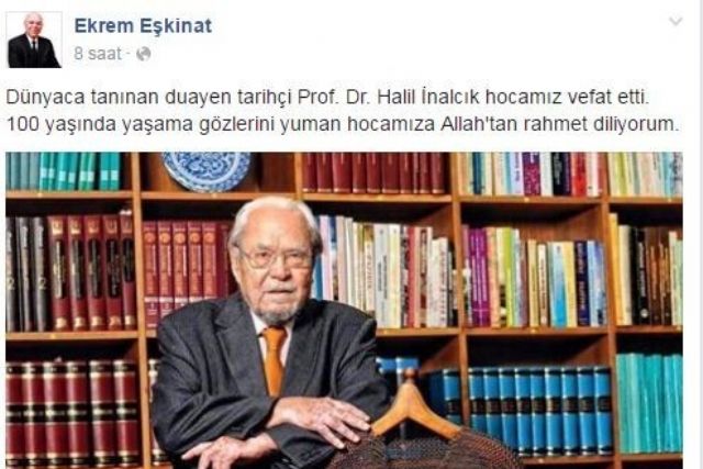 Halil İnalcık Fatih Camii'ne defnedilecek