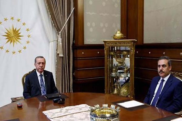 Erdoğan'ın Fidan ile görüşmesi sona erdi