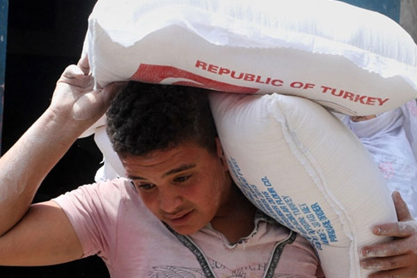 TMO'da Filistin'e un ve pirinç yardımı