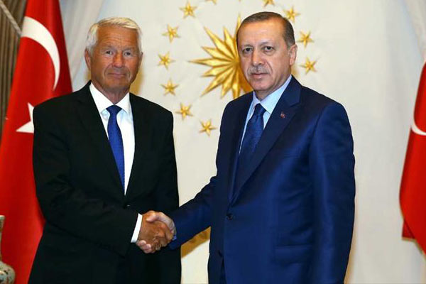 Erdoğan Avrupa Konseyi Genel Sekreterini kabul etti