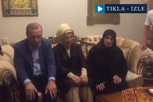Erdoğan, 15 Temmuz şehidinin evinde Kur'an okudu