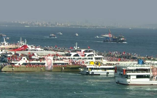 Yenikapı doldu vapurla geri döndüler