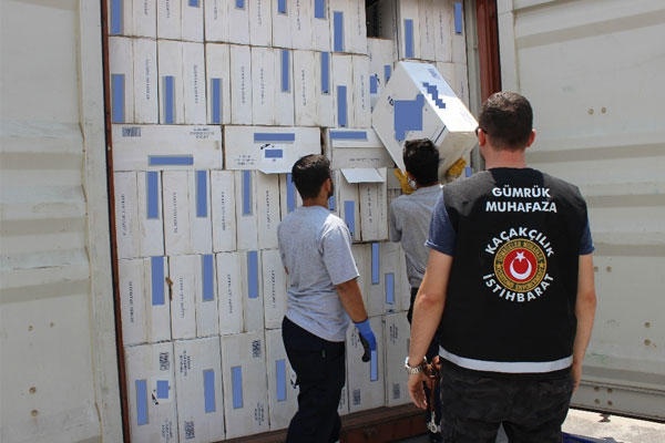 7 milyonluk kaçak sigara yakalandı