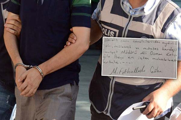 Emniyet müdürünün evinden Gülen notu çıktı