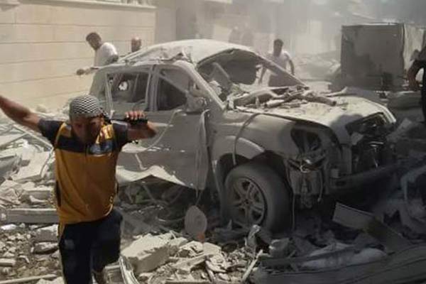 Rejim uçakları Sarmada'da katliam yaptı