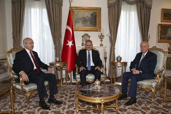 Üç lider ilk kez Çankaya'da