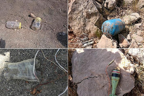 Karayoluna yerleştirilen 700 kilo patlayıcı imha edildi