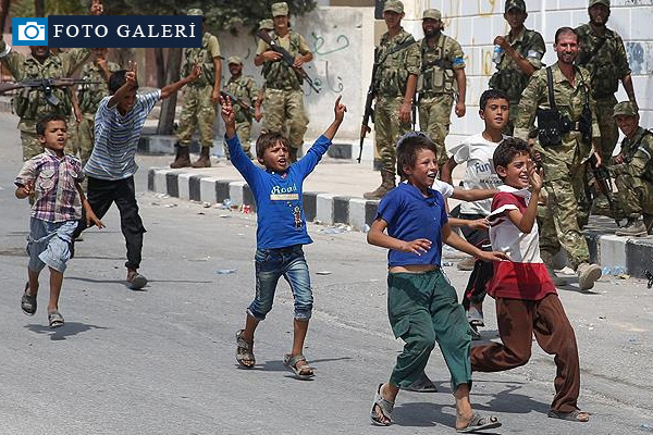 Cerablus'ta çocukların 'özgürlük' sevinci