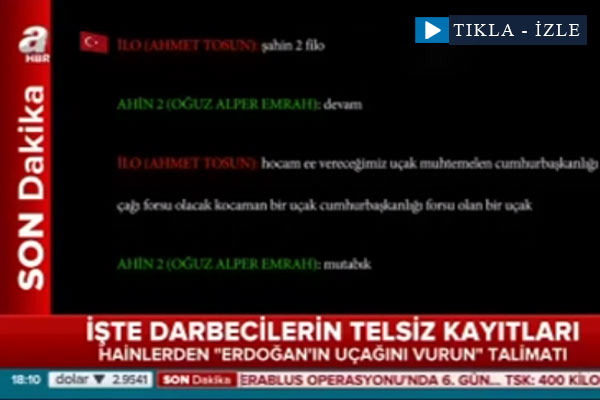 'Erdoğan'ın uçağını vurun' talimatı