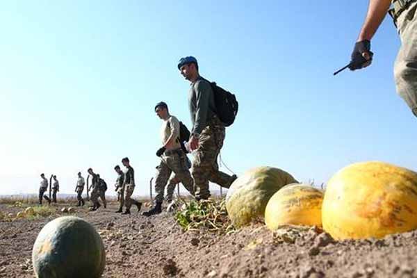 Darbeci askerler malzemelerini kavun tarlasına atıp kaçtı