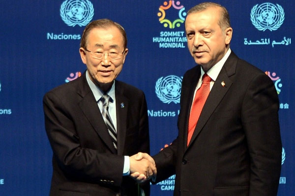 Erdoğan Ban Ki-Moon’la görüştü