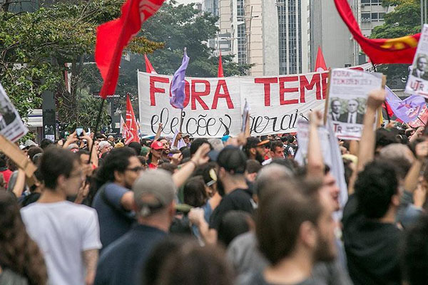 Brezilya'da 'Temer' protestosu