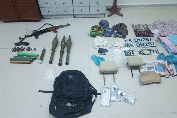 Terk edilmiş araçtan mühimmat çıktı