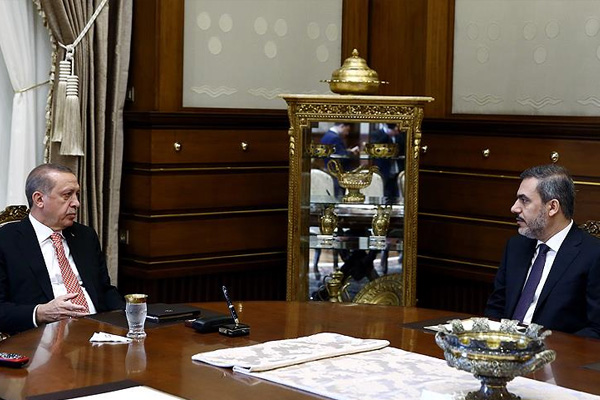 Erdoğan MİT Müsteşarı Fidan'ı kabul etti