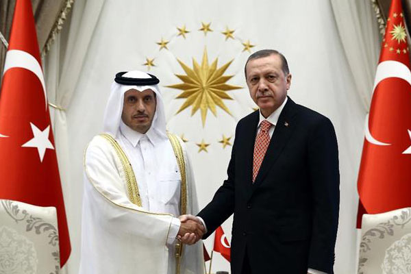 Erdoğan, Katar Başbakanını kabul etti