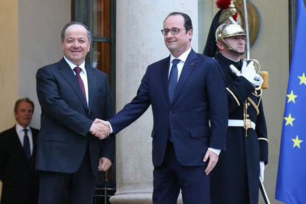 Hollande, Barzani ile görüştü