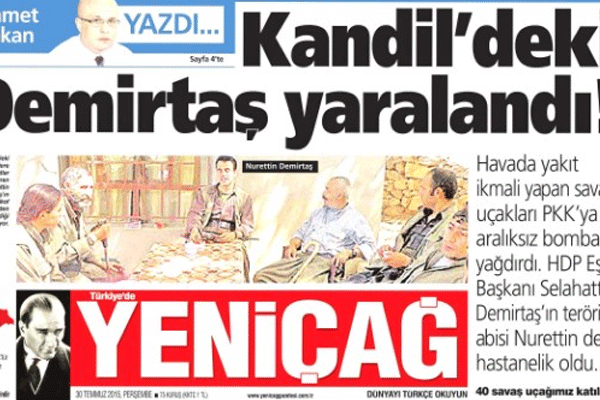 Yeniçağ: Kandil'deki Demirtaş yaralandı