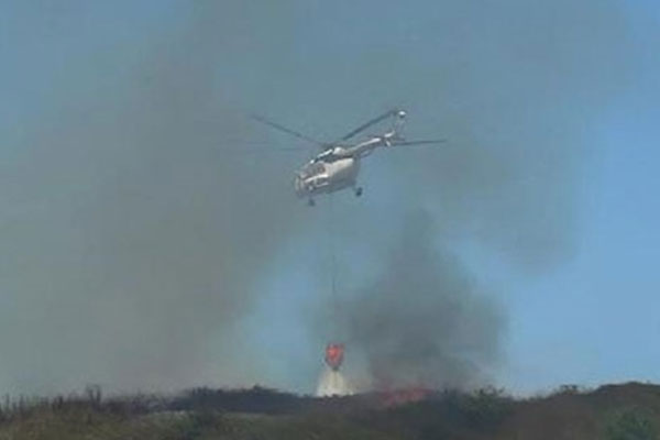 Cezaevi yakınında korkutan yangın