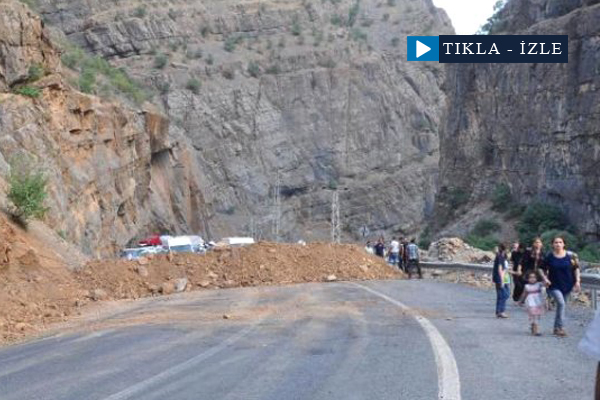 PKK yola barikat kurdu, bomba yerleştirdi