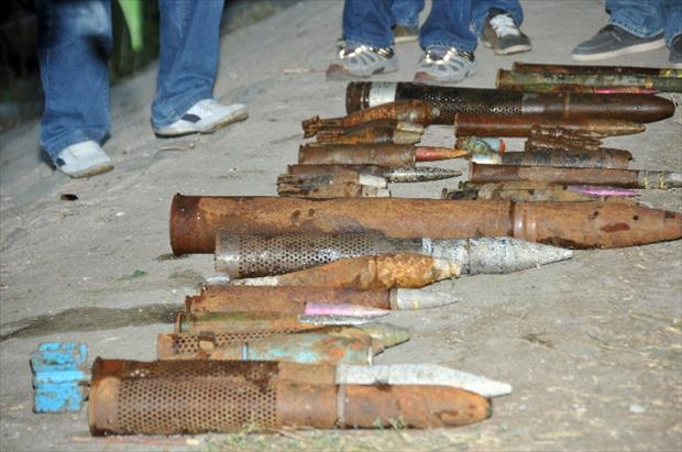 Nehirden cephanelik çıktı