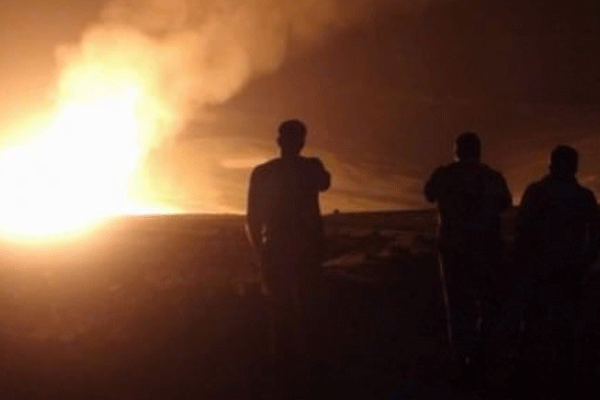 Doğalgaz boru hattında patlama