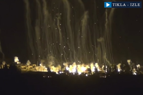 Halep fosfor bombaları ile vuruluyor