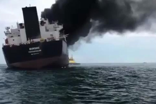 Meksika Körfezi'nde tanker yangını