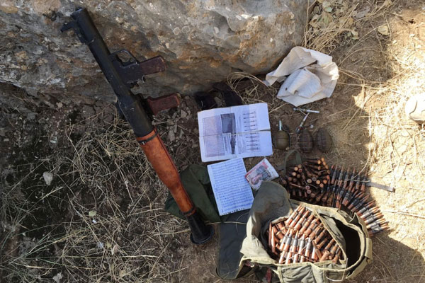 Şemdinli’de füze ve doçka namlusu ele geçirildi