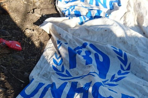 PKK'nın cephaneliğinden BM logolu çuval çıktı