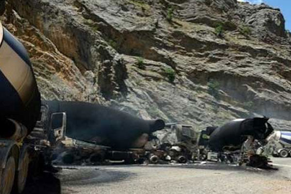 PKK’lıların kaçırdığı beton mikserleri bulundu