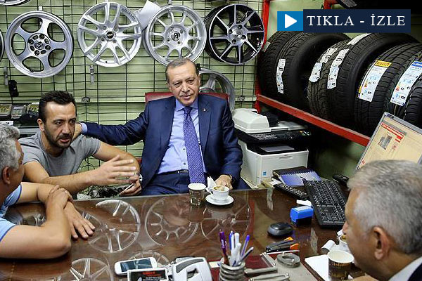 Esnaf ile Erdoğan arasında güldüren diyaloglar