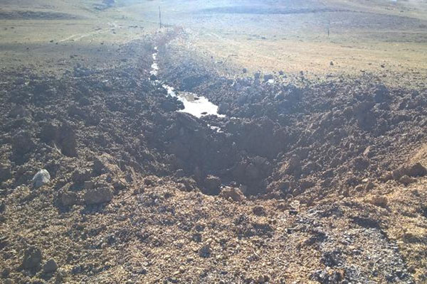 Erzurum’da yola tuzaklanmış bomba imha edildi