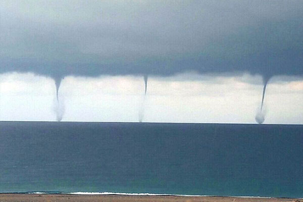 Antalya'da 3 hortum birden belirdi